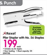 Rexel Plier Plier Stapler With No. 56 Staples-Each