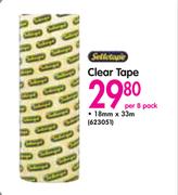 Sellotape Clear Tape 18mmx33m-Per 8 Pack