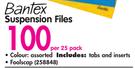  Bantex Suspension Files-Per 25 Pack