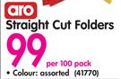 Aro Straight Cut Folders-Per 100 Pack