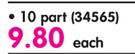 Aro Polypropylene File 10 Part Dividers-Each