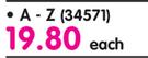 Aro Polypropylene File A-Z Dividers-Each