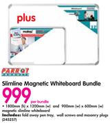 Parrot Slimline Magnetic Whiteboard Bundle-Per Bundle