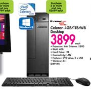 Lenovo Celeron 4GB/1TB/W8 Desktop Each