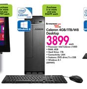 Lenovo Celeron 4GB/1TB/W8 Desktop