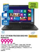 Dell 15.6" Ci7/8GB/1TB/2GB DDG/W8 Notebook