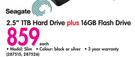 Seagate 2.5" 1TB Hard Drive Slim plus 16GB Flash Drive