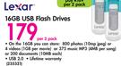 Lexar 16GB USB Flash Drives-Per 2 Pack