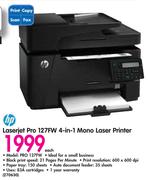 HP Laserjet Pro 127FW 4-in-1 Mono Laser Printer PRO 127FW