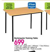 Rectangular Training Table-Each