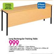 Long Rectangular Training Table