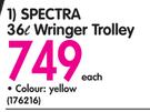 Spectra 36ltr Wringer Yellow Trolley Each