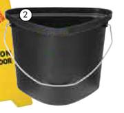 Addis 14ltr Triangular Cleaning Black Bucket Each