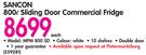 Sancon 800L Sliding Door Commercial Fridge MPM800SD