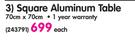 Terrace Leisure Square Aluminum Table Each