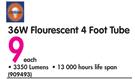 Osram 36W Flourescent 4 Foot Tube Each