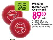 Waratah Blaster Silver Cricket Ball-Each