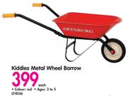 Kiddies Metal Wheel Barrow-Each