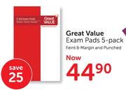 Great Value Exam Pads 5-Pack