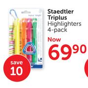 Staedtler Triplus Highlighters 4's-Per Pack