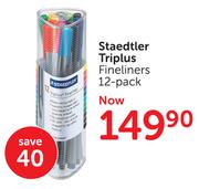 Staedtler Triplus Fineliners 12's-Per Pack