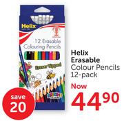 Helix Erasable Colour Pencils 12's-Per Pack