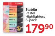 Stabilo Pastel Highlighters 6's-Per Pack