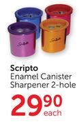 Scripto 2 Hole Enamel Canister Sharpener-Each