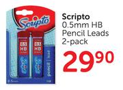 Scripto 0.5mm HB Pencil Leads 2's-Per Pack