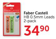 Faber Castell HB 0.5mm Leads 2's-Per Pack