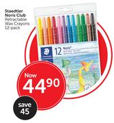 Staedtler Noris Retractable Wax Crayons 12's-Per Pack