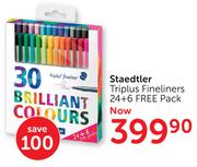 Staedtler Triplus Fineliners 24's+Free 6's