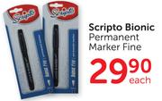 Scripto Bionic Permanent Marker Fine-Each