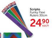 Scripto Funky Flexi Ruler 30cm-Each
