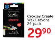 Croxley Create Wax Crayons 24-Pack