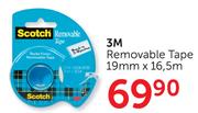 Scotch 3m Removable Tape (19mm x 16.5m)