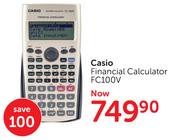 Casio Financial Calculator FC100V