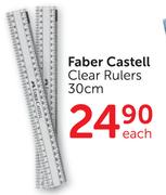 Faber Castell Clear Rulers 30cm-Each