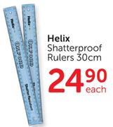 Helix Shatterproof Rulers 30cm-Each