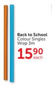 Back To School Colour Singles Wrap 3m-Each
