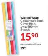 Wicked Wrap Colourkraft Book Cover Rolls 1m x 480mm-5 Pack