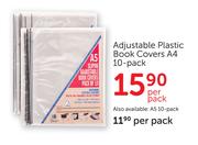 Adjustable Plastic Book Covers A4-10 Piece Per Pack