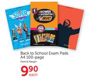 Back To School Exam Pads A4 100 Page-Each   