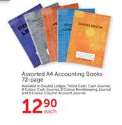 Assorted A4 Accounting Books 72 Page-Each