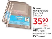 Donau Filing Pockets Punched-50 Per Pack