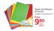 Paper And Board A4 Packs-Per Pack