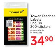 Tower Teacher Labels English-200 Stickers 