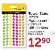 Tower Stars Mixed Fluorescent Colours-168 Stickers
