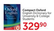 Compact Oxford English Dictionary For University & College Students