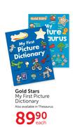 Gold Stars My First Picture Dictionary